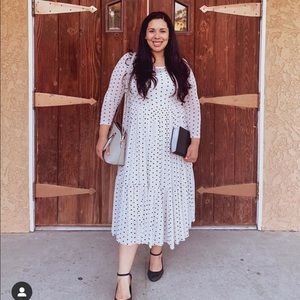 Polka dot mesh dress